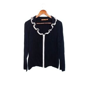 Belldini Black Knit Top, Pullover Sweater, Women's Large Elegant Classic / #1021